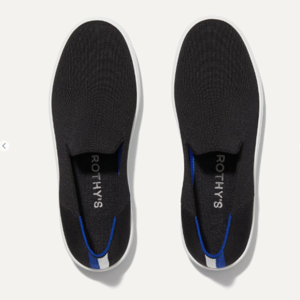 Rothy's The Original Slip On Sneaker Black Size 6.5